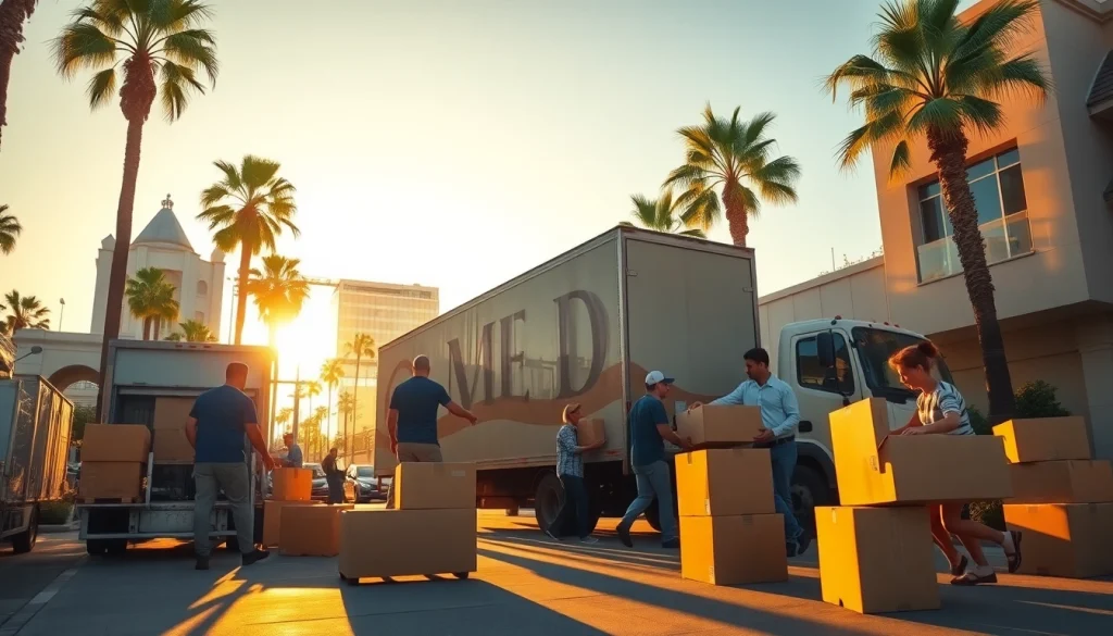 San Diego Moving and Storage scene showcasing professional movers loading a truck.