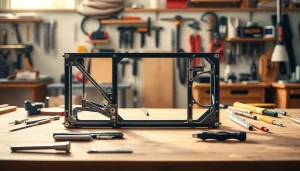 Assembling the p80 pf940v2 frame kit with essential tools in a bright workspace.