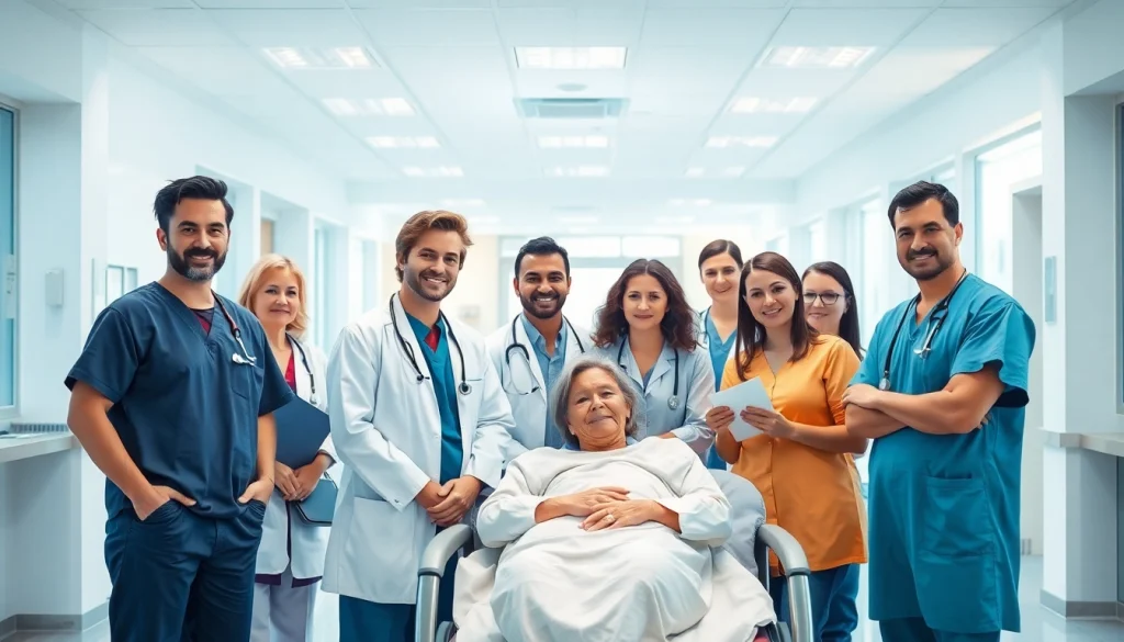 Engaging healthcare professionals at https://tweestedenziekenhuis.nl providing compassionate care to a patient.