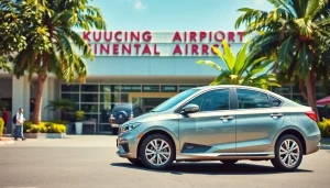 Experience seamless car rental at Kuching with a welcoming rental car at the airport.