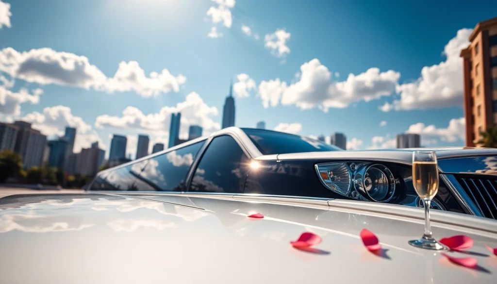 Luxe limousine ready for hire, symbolizing premium limousine service near me.