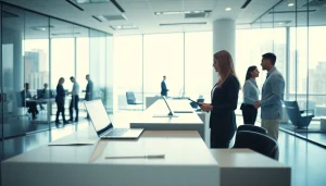 Real Estate office displaying professionalism with a welcoming reception area.