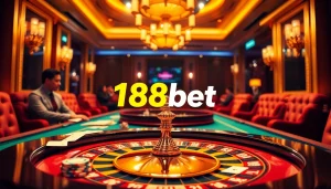 Experience the thrill of 188bet nhà cái at an exciting casino table with colorful chips and cards.