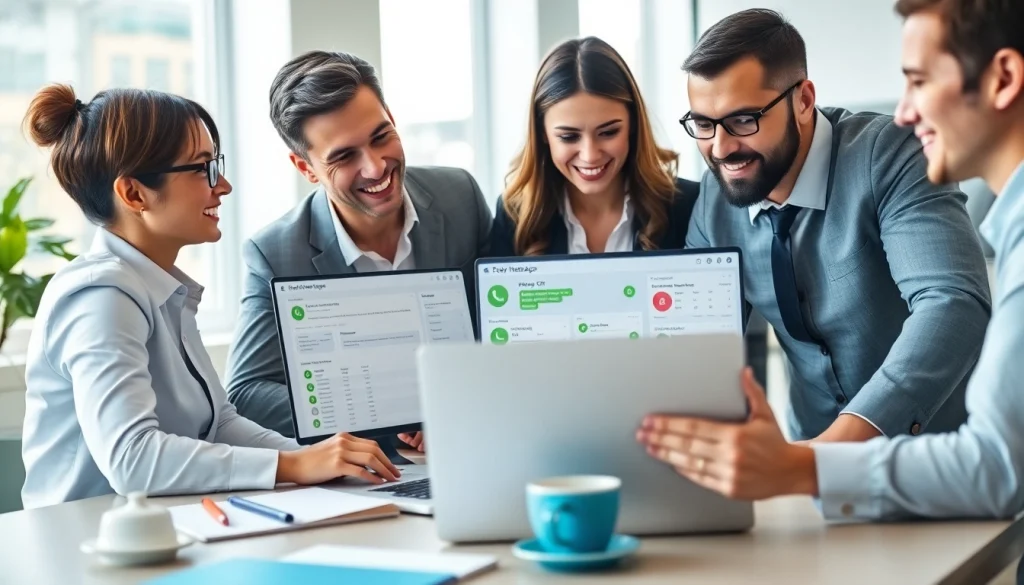 Understand What is a CRM for WhatsApp through a collaborative business meeting scene.