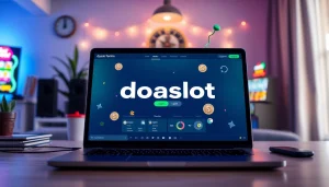 doaslot login on a vibrant online gambling platform interface