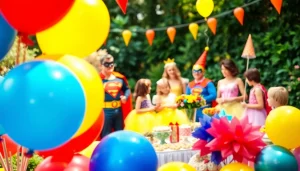 Experience joy at https://www.tcspecialentertainment4u.com with colorful characters at a vibrant children's party.