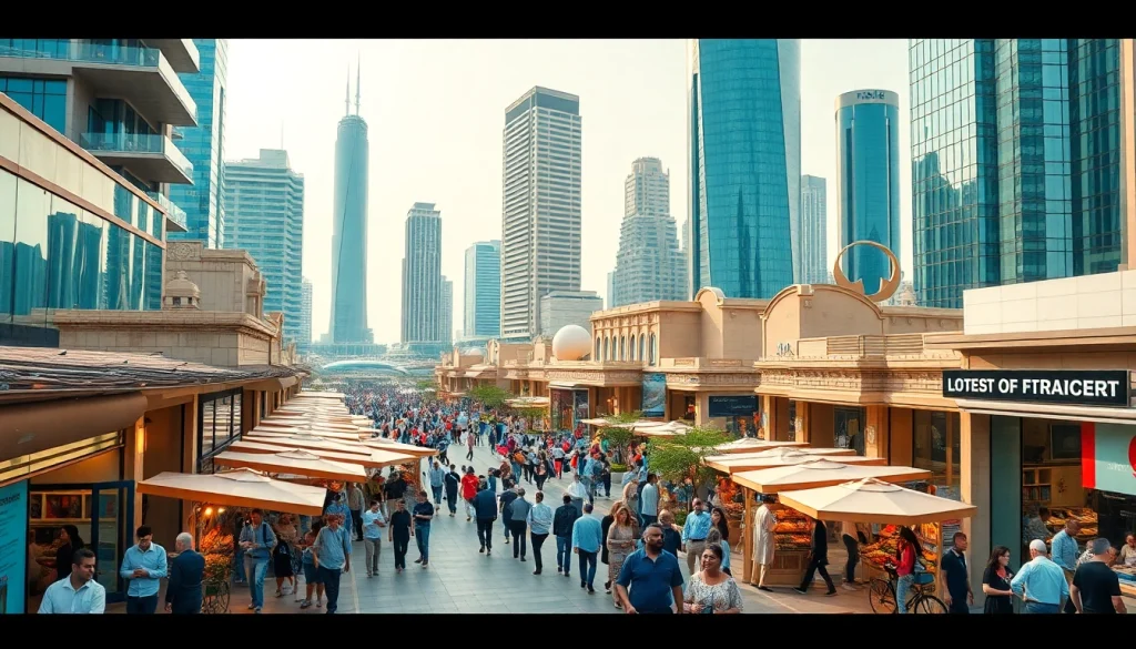 Latest news UAE depicted through a vibrant cityscape showcasing modern architecture and cultural diversity.
