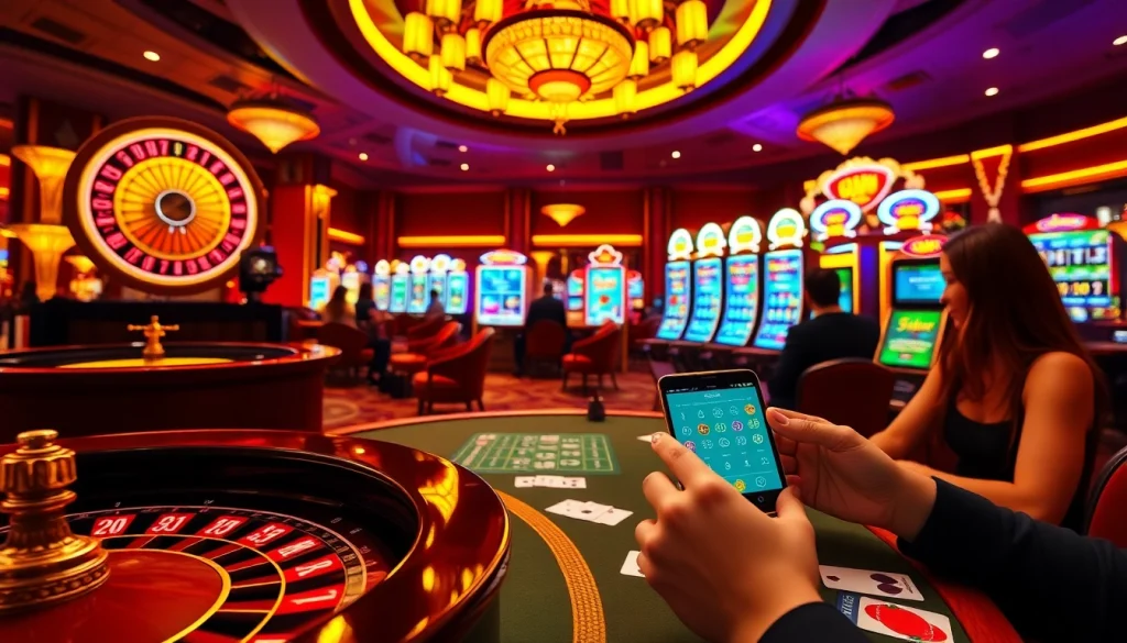 Players engaging with the SN888 App in a vibrant casino environment, showcasing excitement and professional gaming.