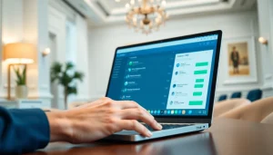 Understanding What is a CRM for WhatsApp through a professional managing communications on a laptop.