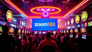 Menampilkan keseruan permainan slot zoom188 dengan pemain aktif dan suasana penuh energi.