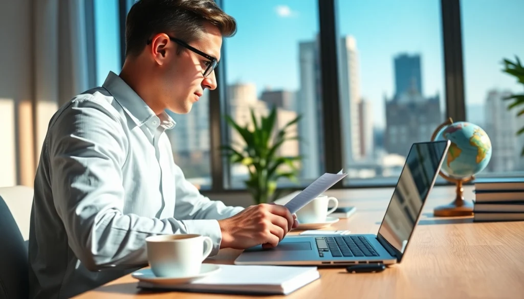 Réalisez des traductions précises avec translatecompany.fr dans un bureau moderne.