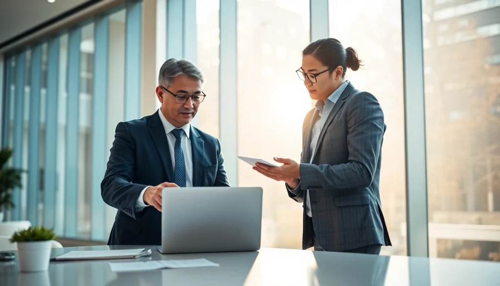카드현금화 전문가가 현금 관리 전략을 논의하는 모습