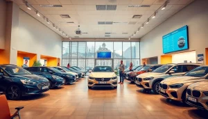 Chirie auto services in Chișinău featuring a welcoming car rental office with diverse vehicles.