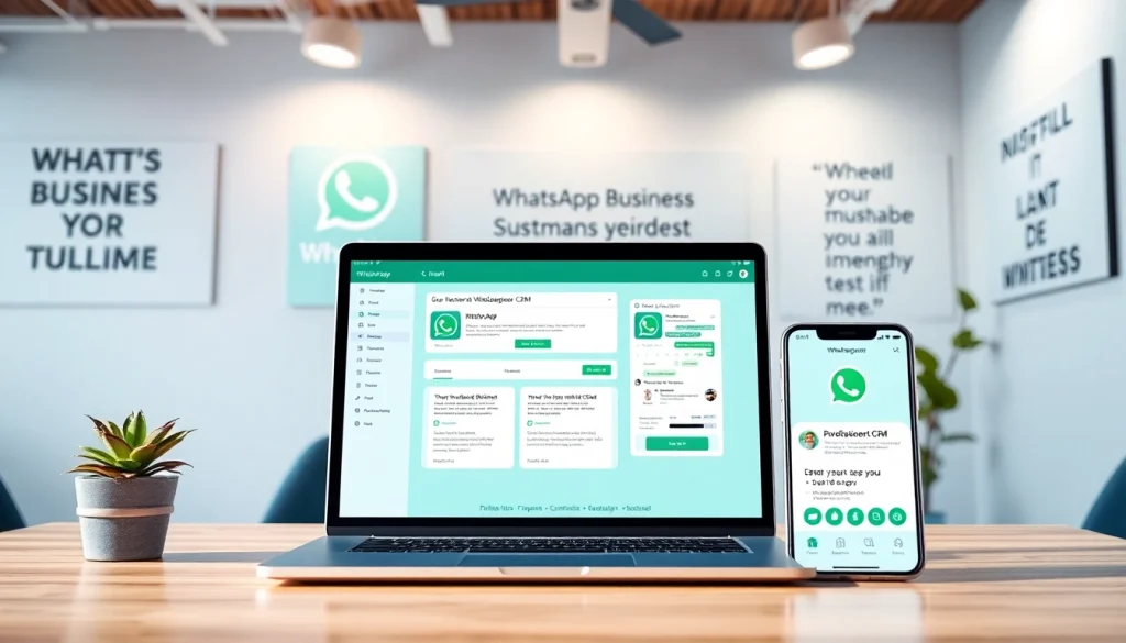 Engaging workspace with WhatsApp CRM showcasing features of https://whatalker.com.