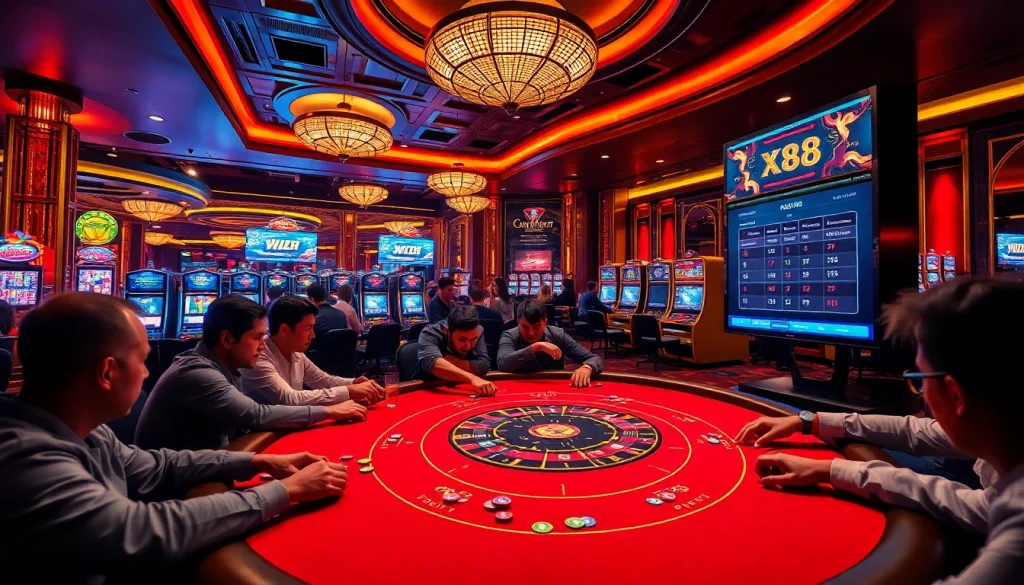 Experience exciting gambling at https://xx88.pizza/ with vibrant poker tables and slot machines.