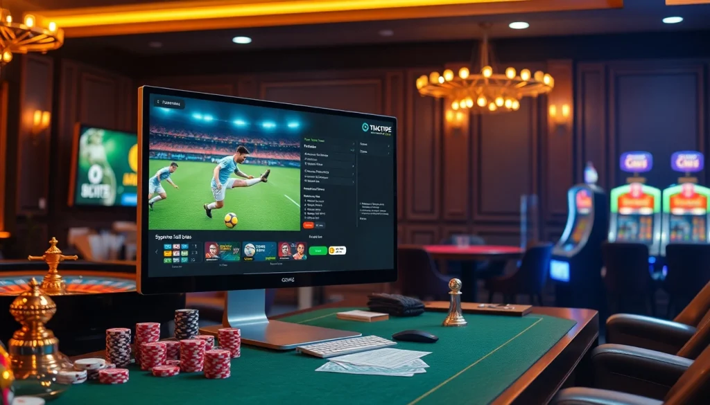 Enjoy "truc tiep bong da" action alongside thrilling gambling elements in a vibrant online betting scene.