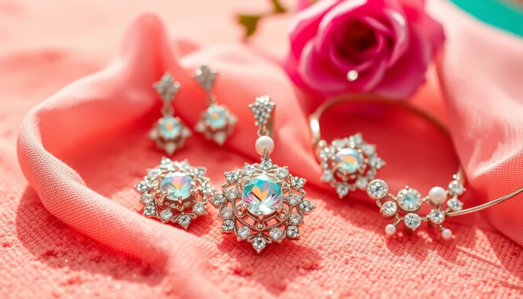 Showcase stunning jewelry pieces from https://valenciakey.es with intricate designs and bright atmosphere.