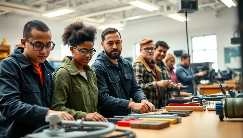 Students practicing skills at a Trade School Tennessee, showcasing hands-on vocational training.