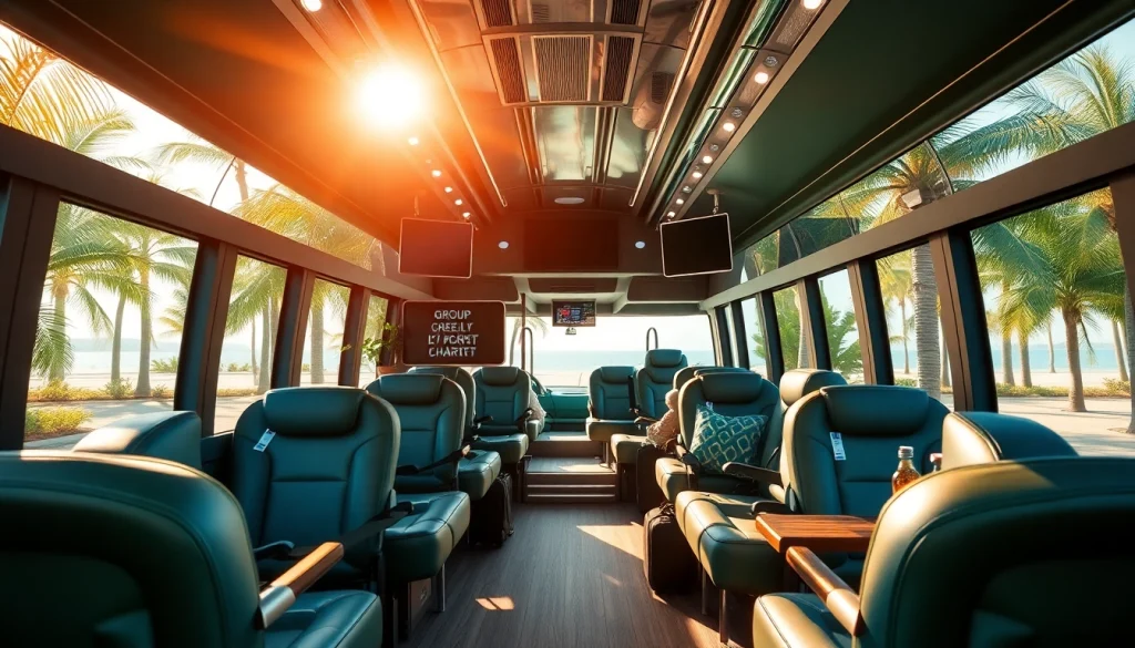 Experience premium transportation with https://miamicharterbus.com showcasing luxury charter bus interiors.