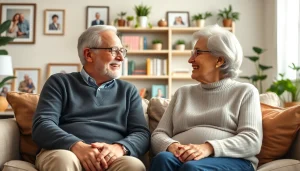 Engaging scene of a couple enjoying retirement at https://frontidas.com, showcasing warmth and comfort in their living space.