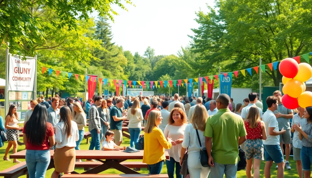 Engaging community gathering at https://nottinghammd.com with diverse people enjoying vibrant outdoor activities.