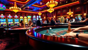 Experience the thrill of link 789club with engaging players and colorful casino tables.