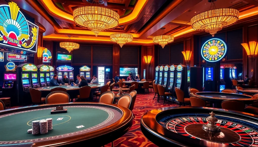 Experience the thrill at 79king .com while playing poker and slot machines in a luxurious casino.