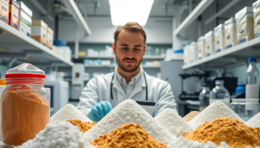 Fournisseur d édulcorants au laboratoire, illustrant l'innovation et la variété des édulcorants.