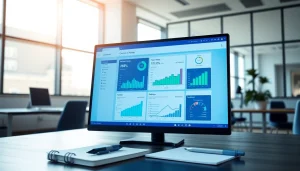 Engaging interface of the 1cplatform showcasing productivity tools in a modern office.