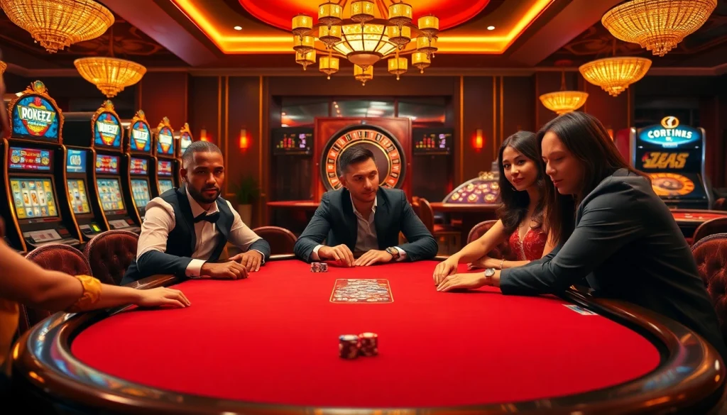 Experience thrilling games at https://ev882.sa.com/ with vibrant casino visuals showcasing poker and betting excitement.