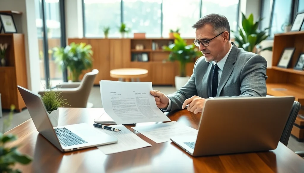 Engaging representation of agriculture law negotiations in a modern legal office.