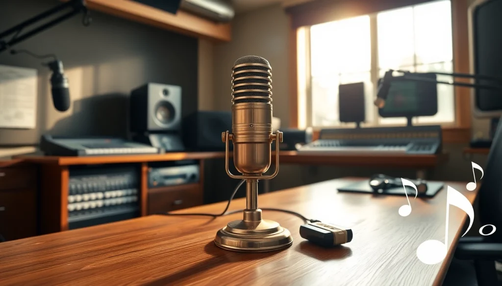 Listeners enjoying engaging programming from WRNJ Radio in a vibrant broadcasting studio.