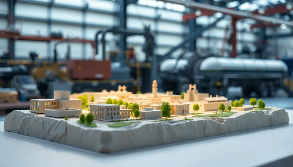 Architekturmodellbau Darmstadt: Detailreiche Darstellung eines Modells des Ludwigshohviertels in Darmstadt.