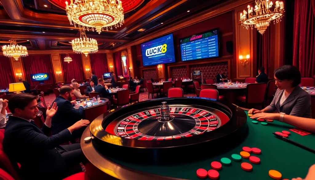 Trải nghiệm cảm giác hồi hộp của roulette tại https://luck8.net với bầu không khí chơi game sống động và trang trí sang trọng.