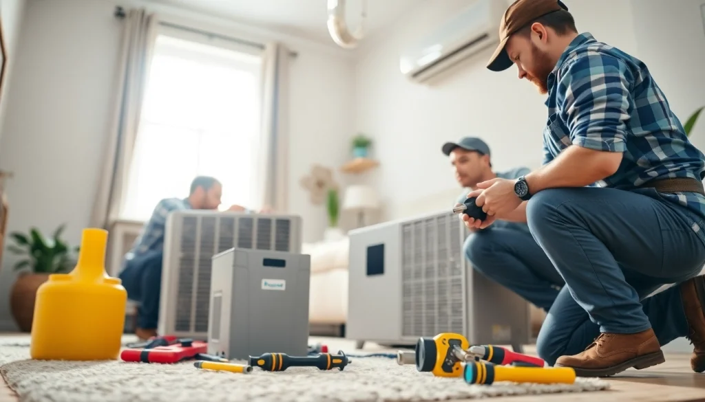Expert HVAC installation pawling featuring technicians at work on a new system