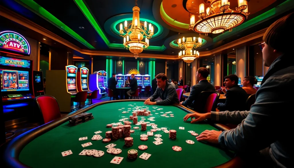 Engage in thrilling poker action at hay.win with vibrant casino elements and luxury ambiance.