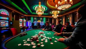 Engage in thrilling poker action at hay.win with vibrant casino elements and luxury ambiance.