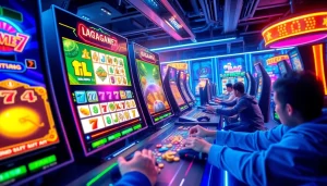 LAGAGAME77 provides an exciting view of online gaming with vibrant graphics and engaging player interactions.