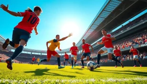 Catch the thrilling action of a soccer match with a goalkeeper saving a shot while fans cheer in the background. ผลบอลสด included.