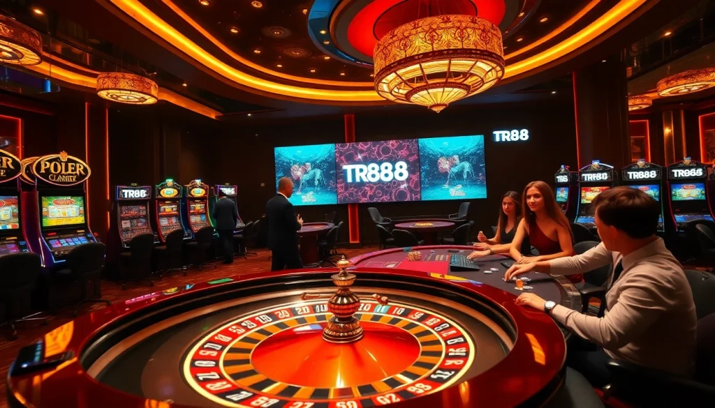 Experience the thrill of gaming at the website TR88 with exciting casino tables and lively poker action.