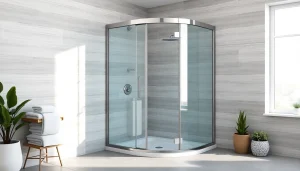 Duschkabine 80x80 eckeinstieg in modernem Bad mit klaren Glasflächen und stilvollen Armaturen
