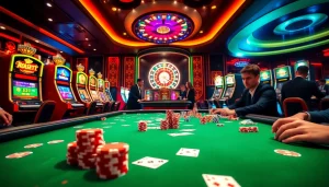 Experience the thrill of b52club at a luxurious casino table surrounded by excited players.