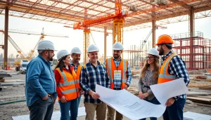 Construction workers collaborate on projects representing the construction association south carolina.
