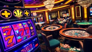 Players enjoying the thrilling experience of slot 777 games in a lively casino environment.