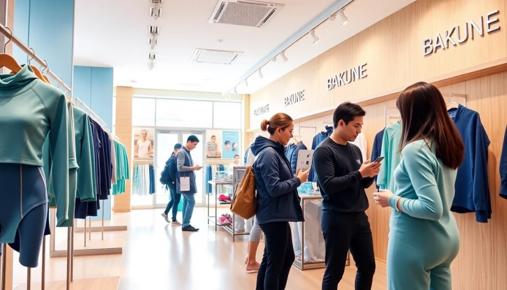 神戸の活気あるBAKUNE店舗を探索。スタイリッシュなデザインのリカバリーウェアと親切なサービスを紹介します。