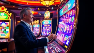 Play and win at jamuslot with exciting slots in a vibrant casino setting.