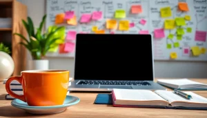 How to develop effective content strategies in a vibrant workspace with engaging elements.