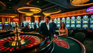 Experience the thrill of winning at jun88site.com with vibrant casino games and excited players.