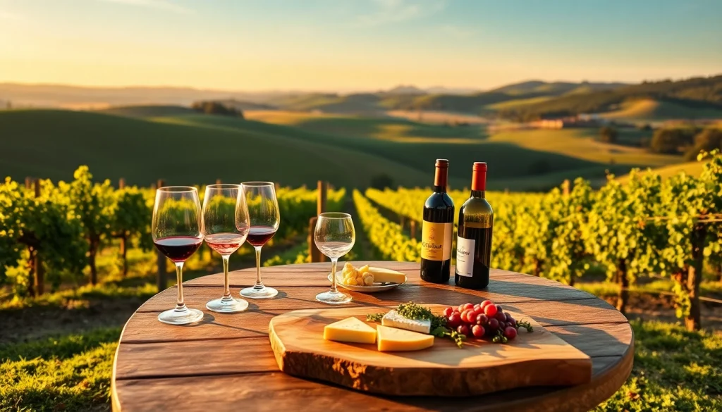 Experience Clarksburg wine tasting with a scenic vineyard and elegant tasting setup.