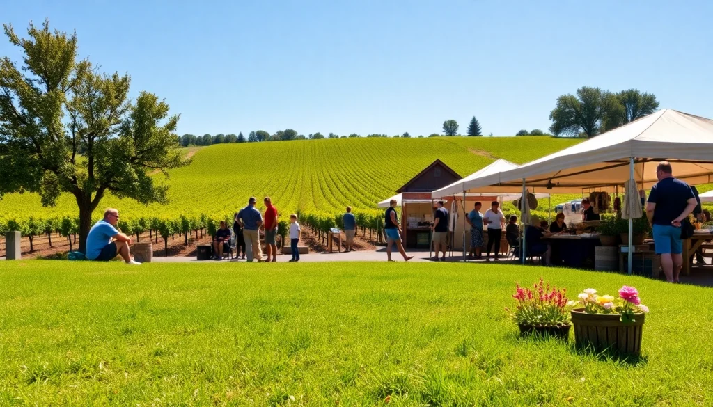 Engaging things to do in Clarksburg ca displayed in a lively park with families and art vendors.